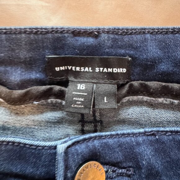 Universal Standard Dark Blue / Indigo Skinny Jeans Size 16 Long Great UC - Picture 8 of 9